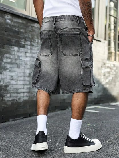 Men's Cargo Shorts with Flap Pockets