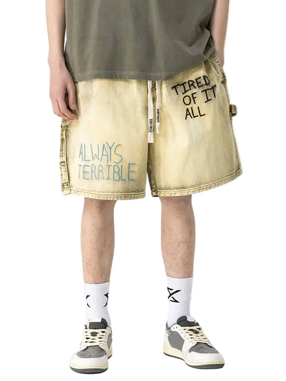 Men's Graphic Shorts with Side Loop
