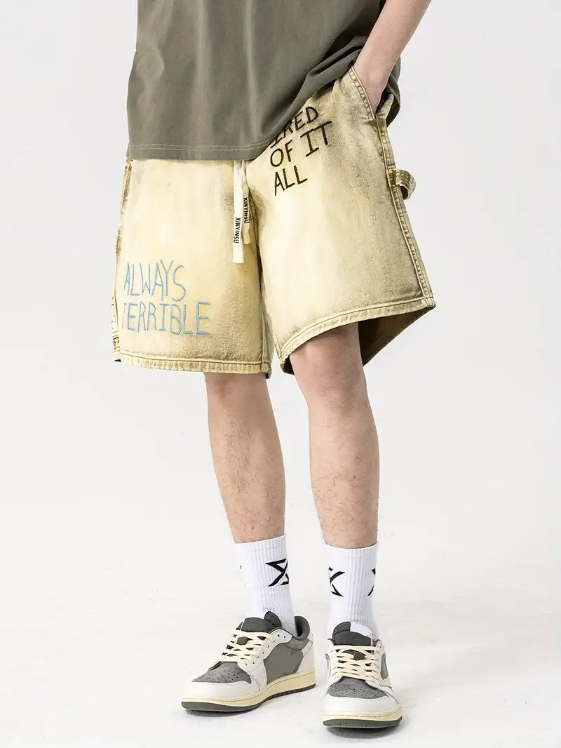 Men's Graphic Shorts with Side Loop