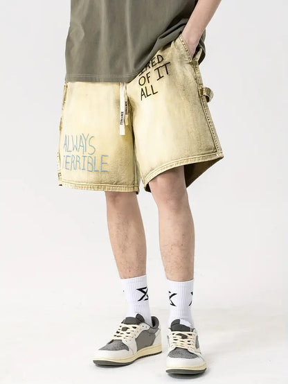 Men's Graphic Shorts with Side Loop