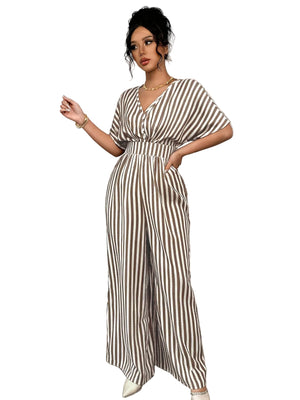 Women's Striped Wide-Leg Jumpsuit